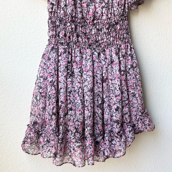 MISA Pink Black Nathalie Mini Dress in Cetara Floral Sz S - Picture 11 of 15